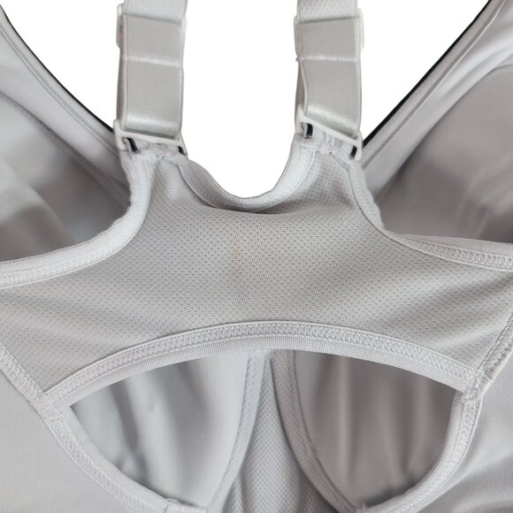 Syrokan Running Sports Bra Gray 34G Underwire Wide Strap Hi Impact Wicking A233 - Picture 12 of 13